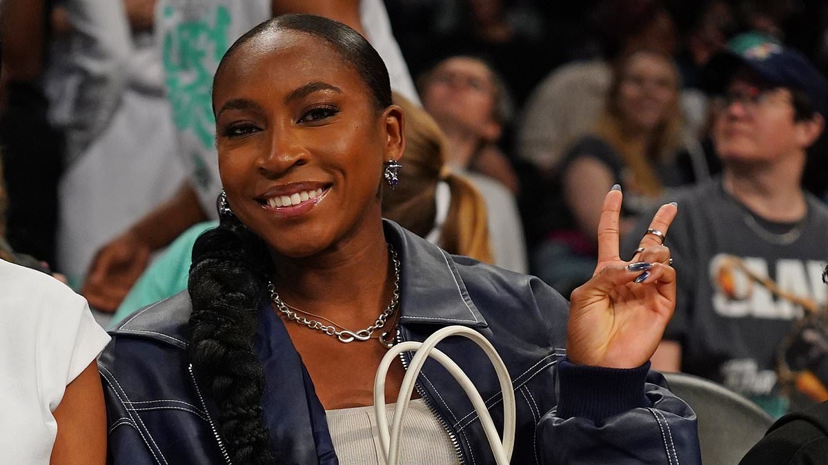 Glamorous Coco Gauff tucks into surprising snack as she swaps tennis for WNBA on New York night out