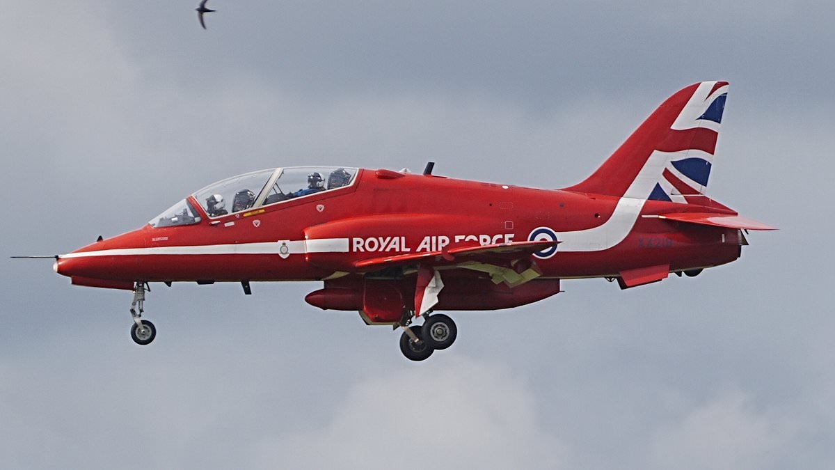 Red Arrows 'are running out of jets': Iconic display team are forced to cannibalise old planes for parts as shows come under threat from shortages