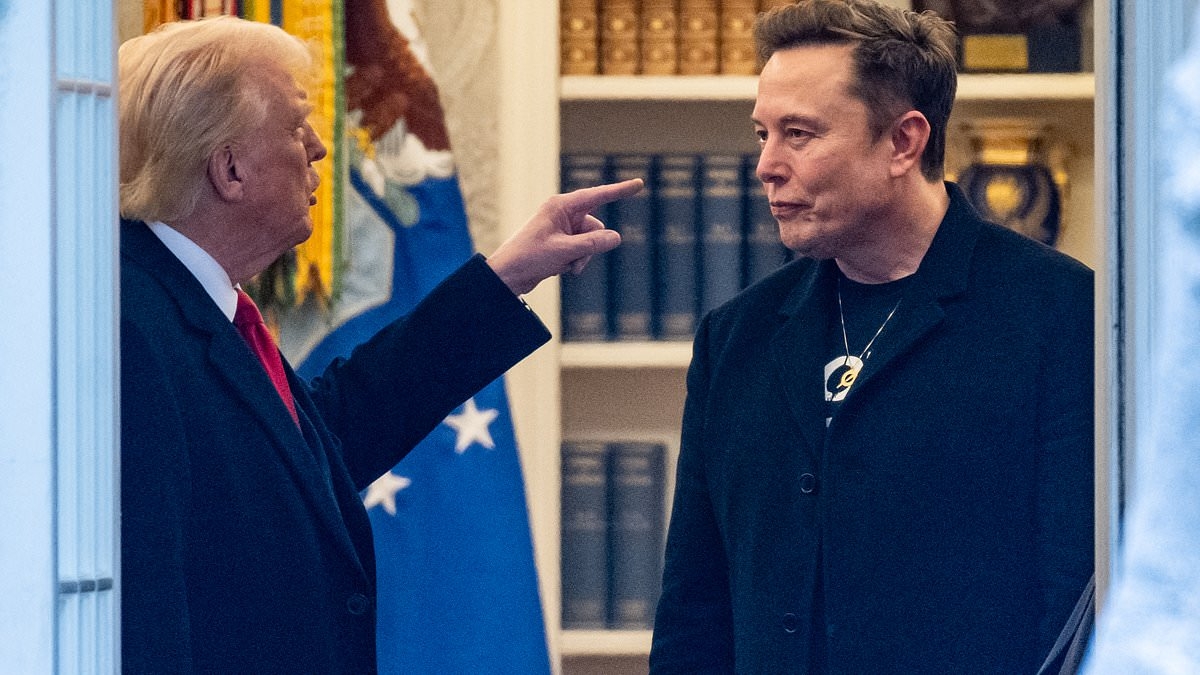 BREAKING NEWS Elon Musk bows to Trump: Tesla boss admits posts attacking the president 'went too far' in humiliating climb down after their spectacular feud