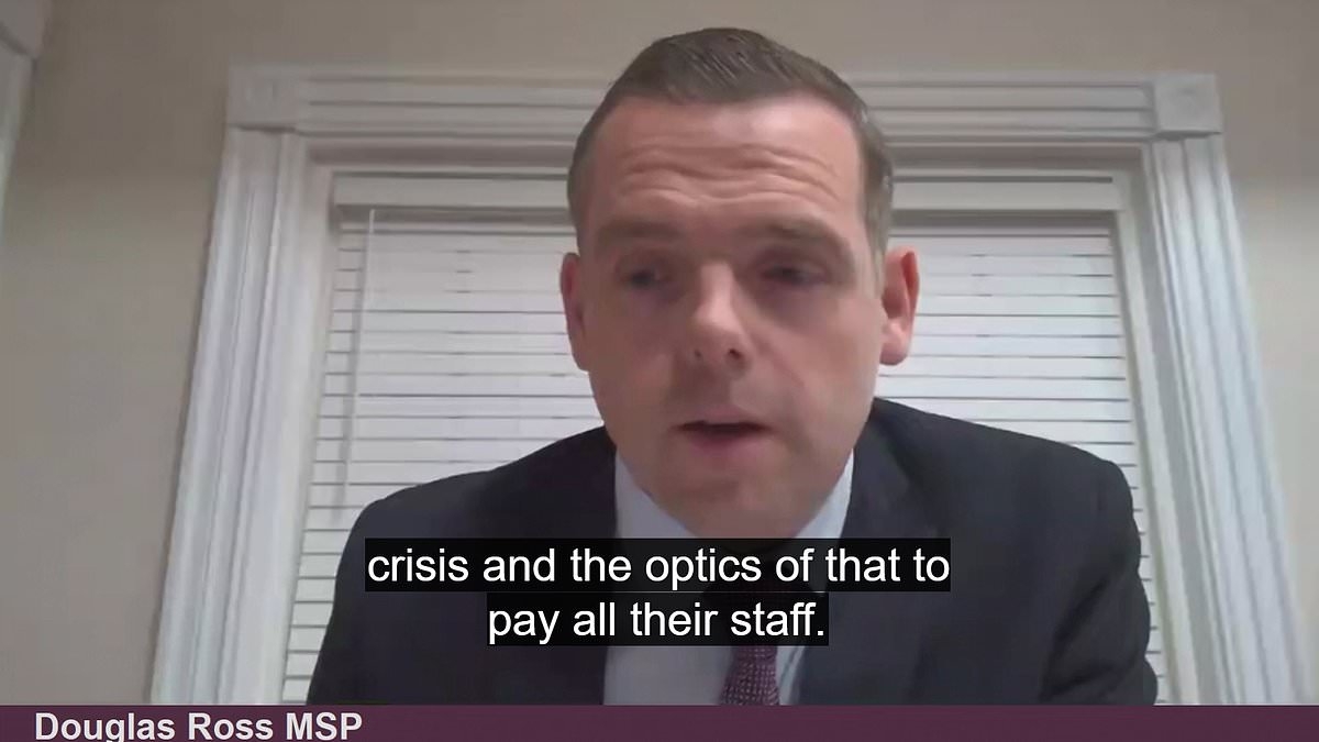 Ex-Scottish Tory leader Douglas Ross sparks fury by chairing 'farcical' Holyrood committee remotely from 4,000 miles away in the CARIBBEAN