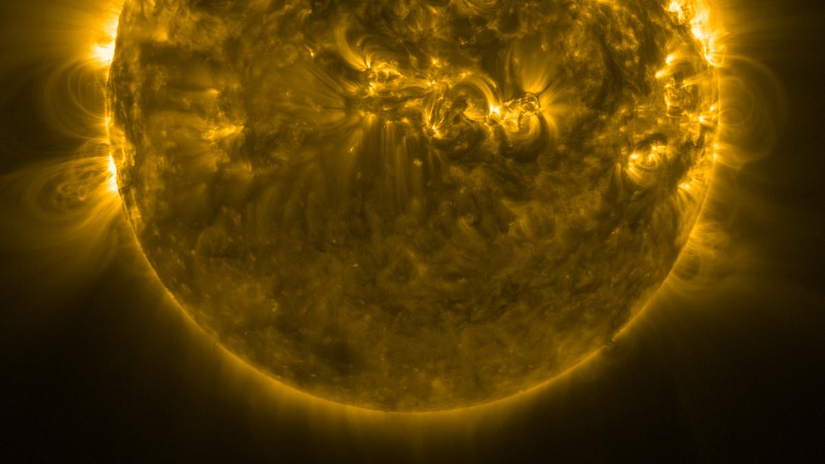 See our Sun like NEVER before: European Space Agency unveils the first ever photo of our home star's south pole - and says the best snaps are yet to come