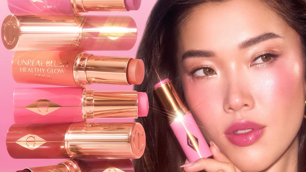 The secret to a sun-kissed glow in SECONDS: Famed brand Charlotte Tilbury launches new blush sticks that blur, brighten, and lift