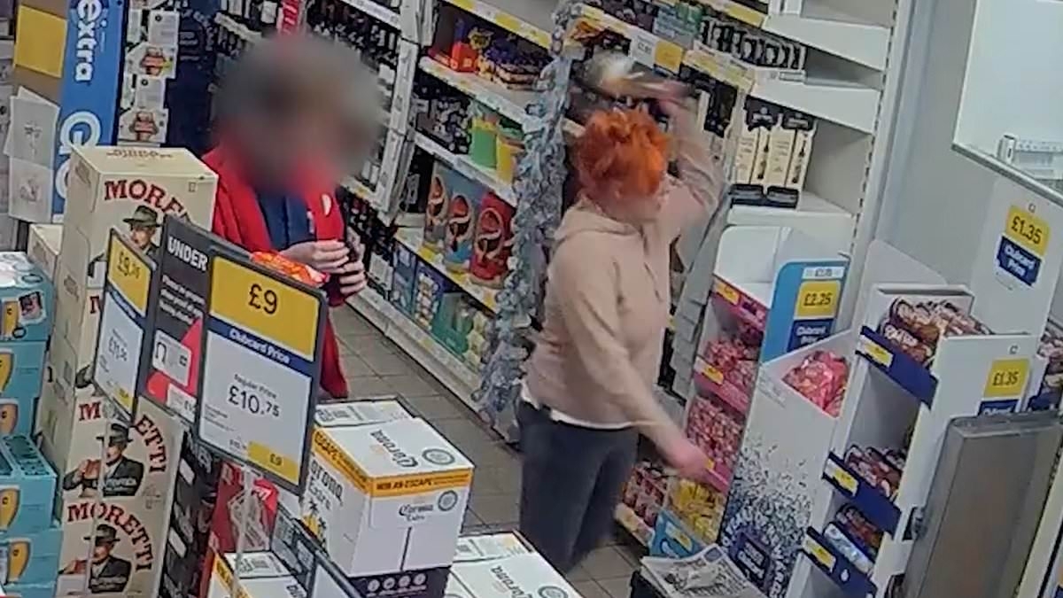 Jaw-dropping moment female thief hurls Prosecco bottle at shop worker - hours after being released from prison