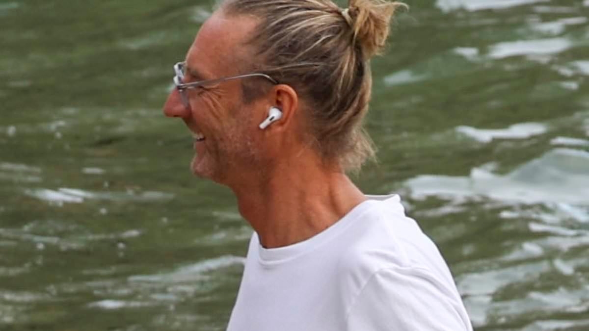 Justin Hemmes appears in high spirits as he returns to his Sydney mansion while his pregnant partner Madeline Holtznagel hits her due date