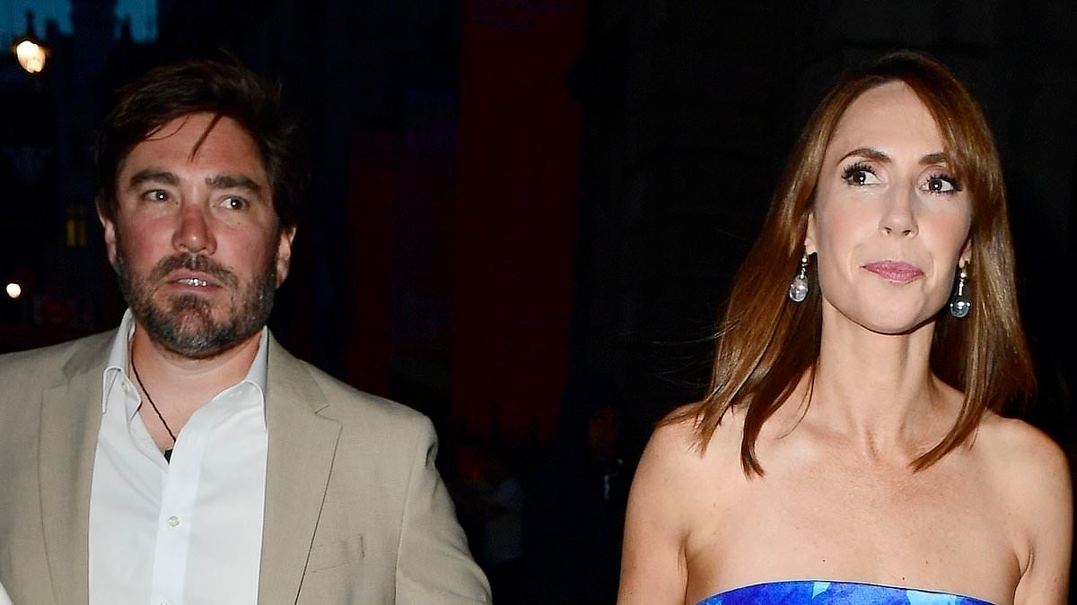 Alex Jones makes a rare public appearance with husband Charlie Thomson as they leave Royal Academy of Arts party hand in hand after TV star spoke out on his health battle