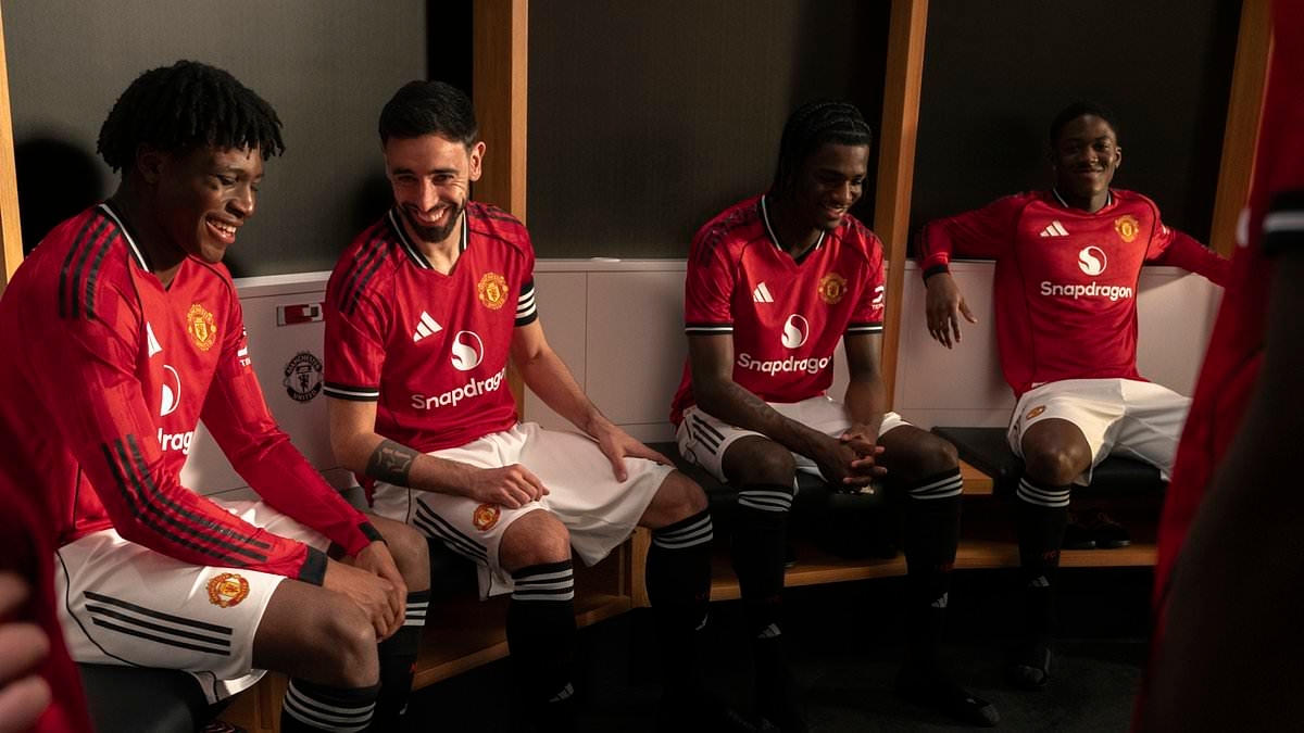 Man United midfielder Manuel Ugarte leaks their new home shirt a day BEFORE its release - as Red Devils' website also sells kit ahead of official launch