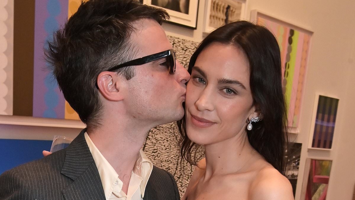 Alexa Chung looks more loved-up than ever with fiancé Tom Sturridge as they kiss during rare date night at Royal Academy of Arts summer party