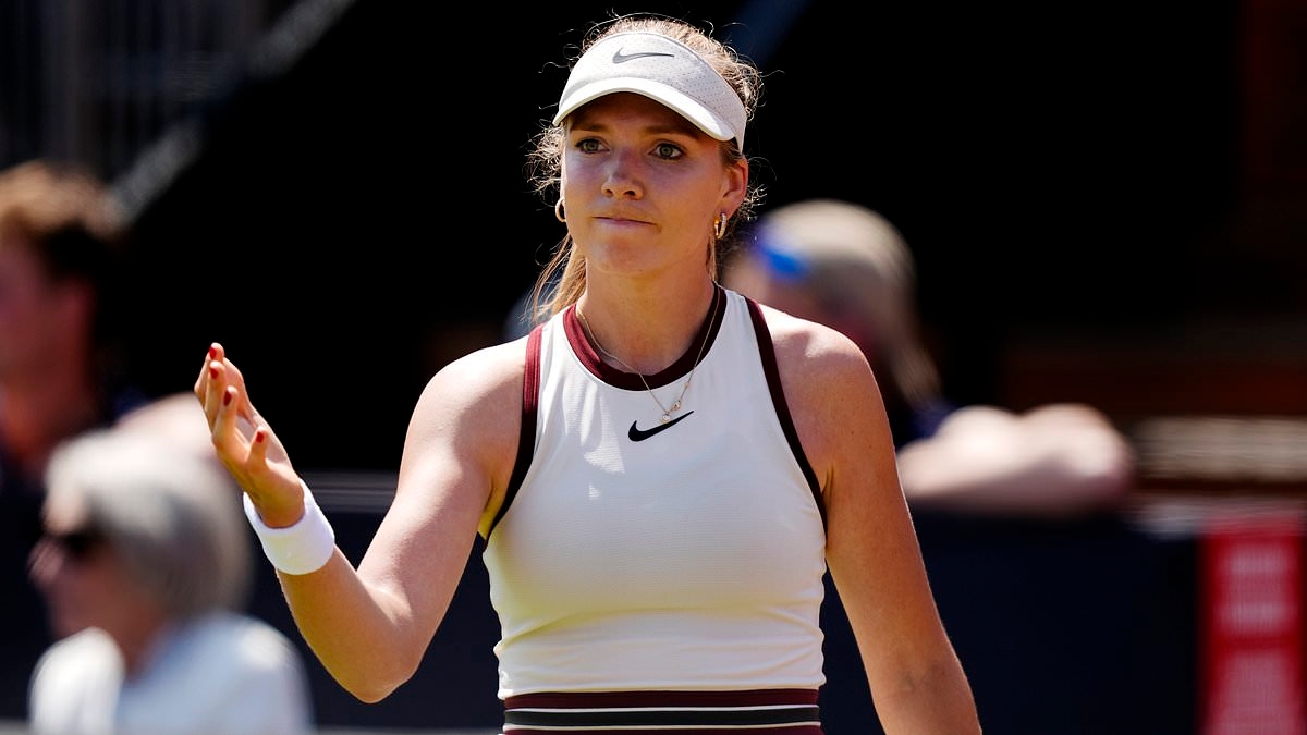 BREAKING NEWS Katie Boulter's Queen's hopes come to an end in gritty three-set battle against fifth seed Diana Shnaider - and her British No 1 status is on the line