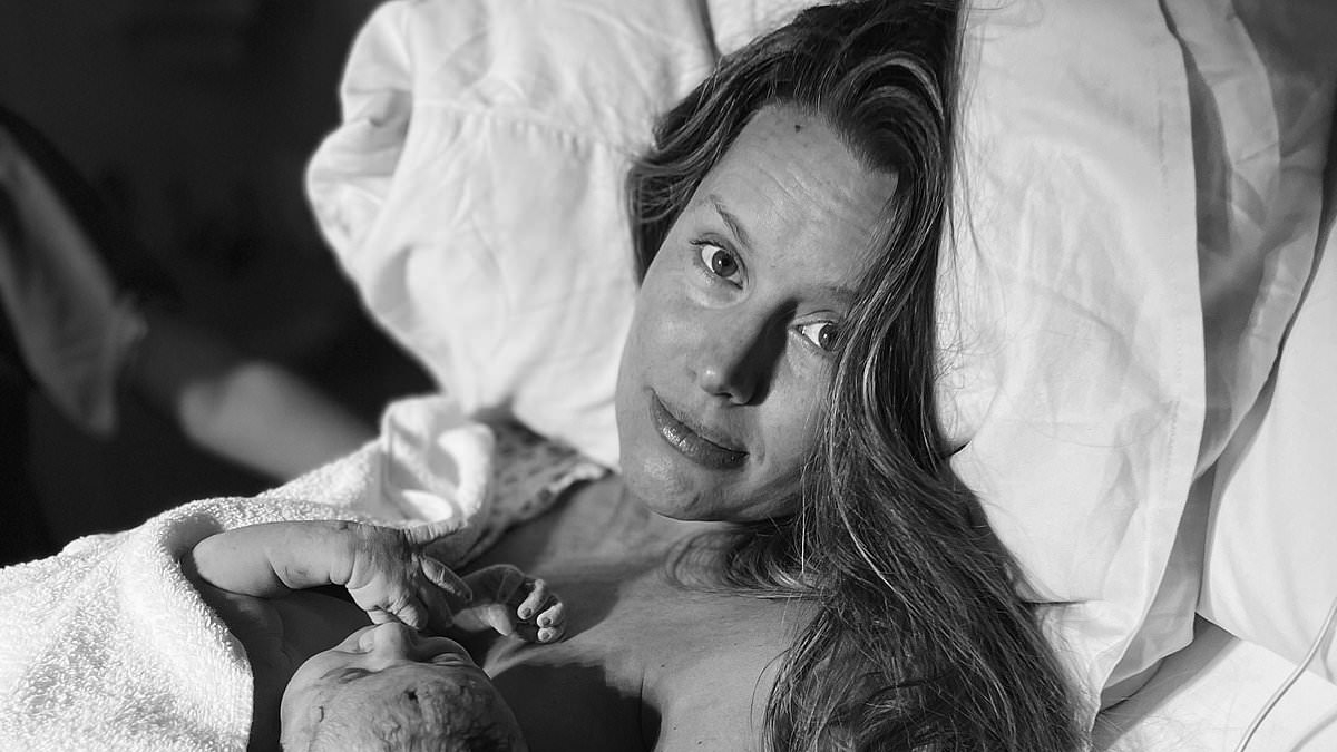 Made In Chelsea's Caggie Dunlop likens birth of first child to 'being in a car crash' as she shares photos of newborn daughter