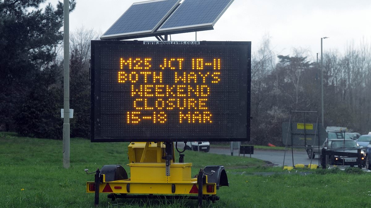 Motorway closures up a FIFTH last year causing travel misery for millions - these junctions were shut most often