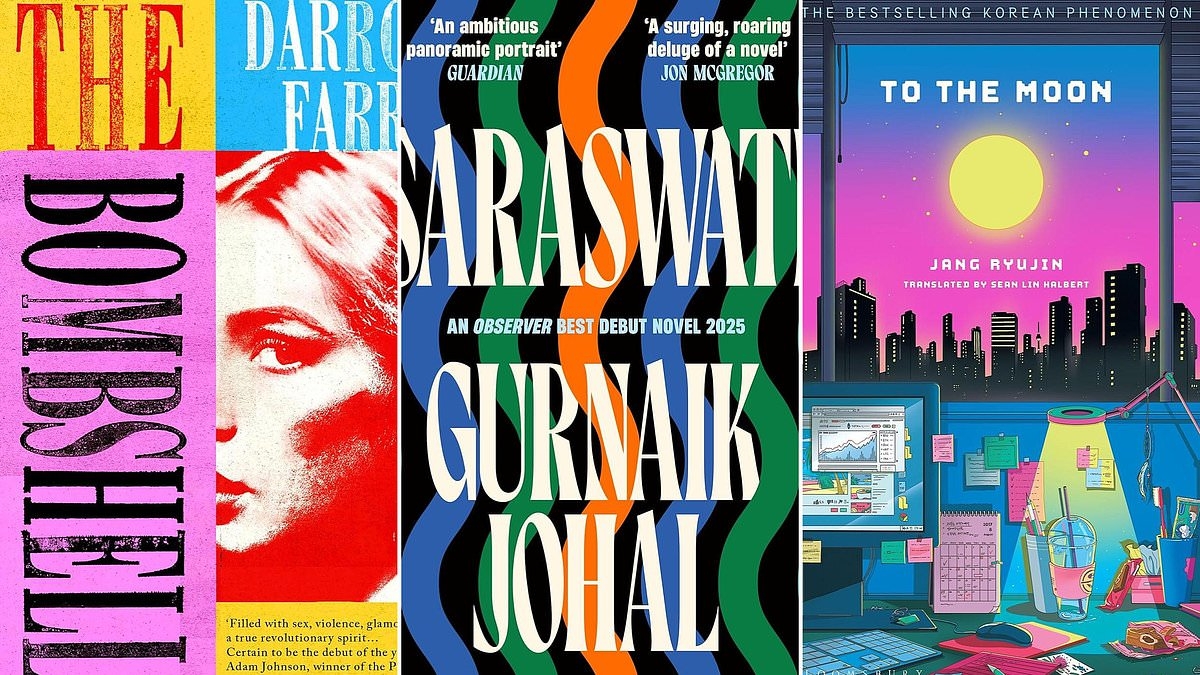 Literary fiction to lure you in: TO THE MOON by Jang Ryujin, THE BOMBSHELL by Darrow Farr, SARASWATI by Gurnaik Johal