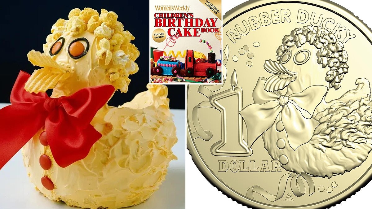 The Mint unveils 12 collectable coins featuring the famous rubber duck and choo choo train from Women's Weekly Children's Birthday Cake Book. Here's the full list
