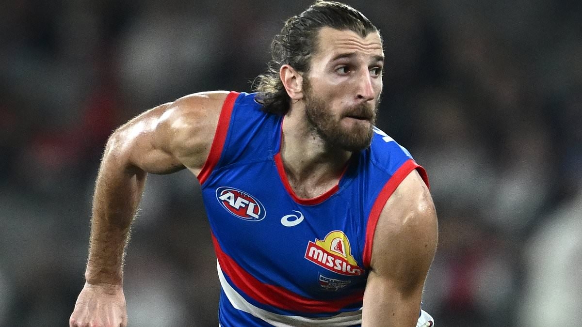 Channel Seven star shocks viewers with remarks about footy star Marcus Bontempelli's private parts during VERY rude slow-motion replay on live TV