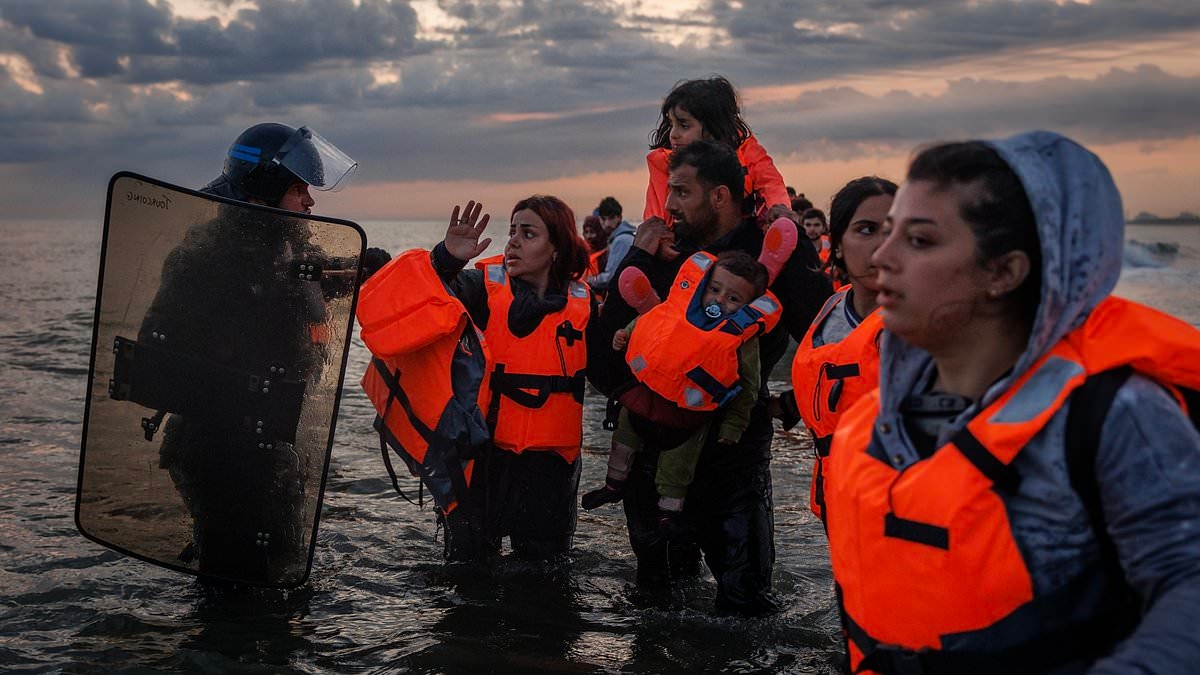 French police TEAR GAS migrants and enter the water to drag them back to shore but are overwhelmed by sheer numbers as more boats head for Britain