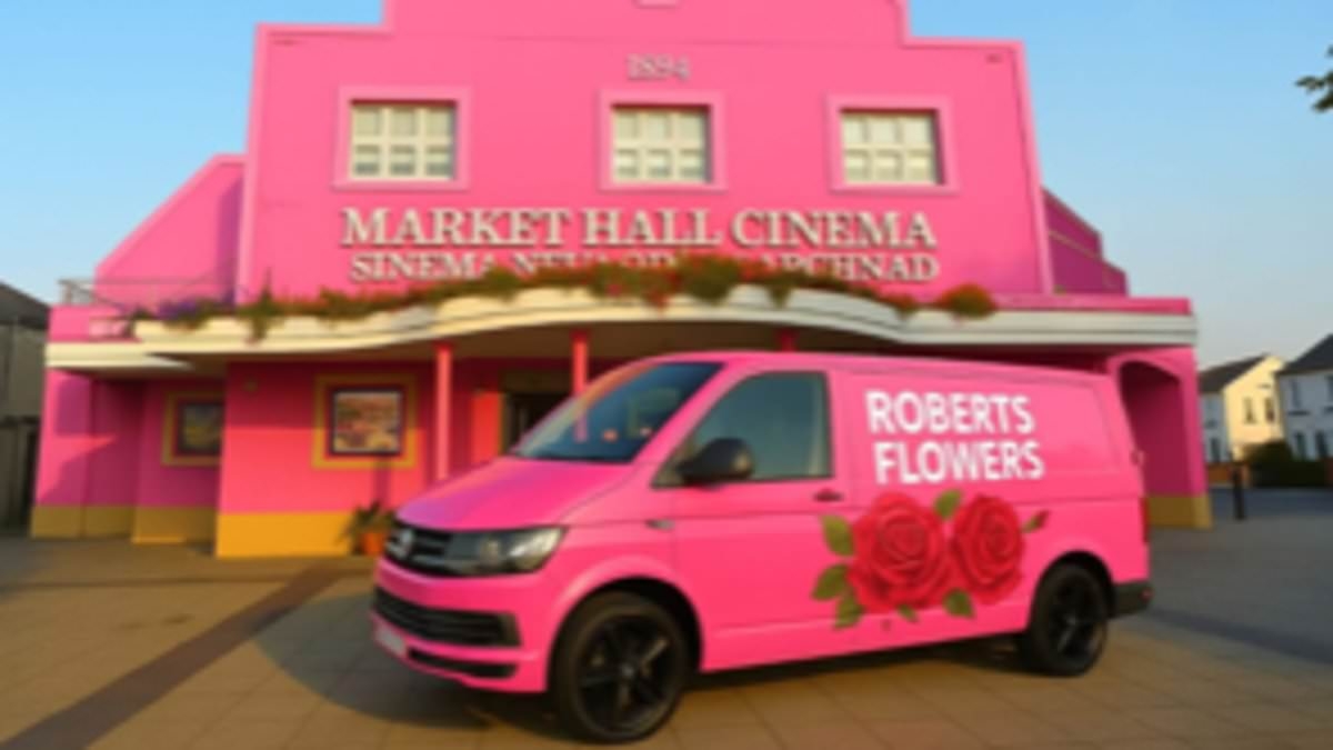 Family-run florist refuses to pay for shop's shocking rose-coloured makeover - as townsfolk mock the unfortunate results online