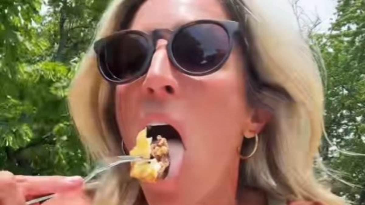 American woman sparks heated debate about the 'correct' way to eat after revealing how Europeans hold utensils