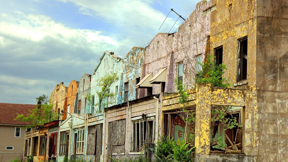 The ramshackle homes in America's 'most miserable city' are selling for peanuts but would you dare live there