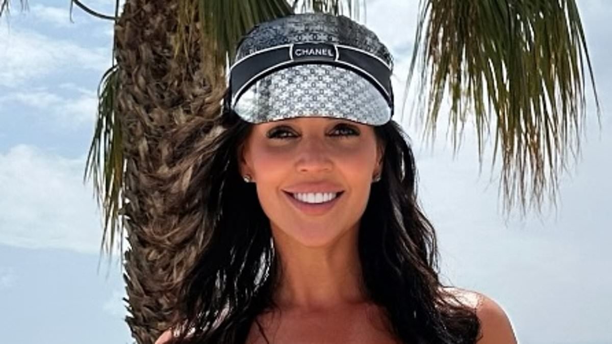 Danielle Lloyd, 41, wows in a black mesh swimsuit during Ibiza getaway after revealing she lost two stone following shock skin cancer diagnosis