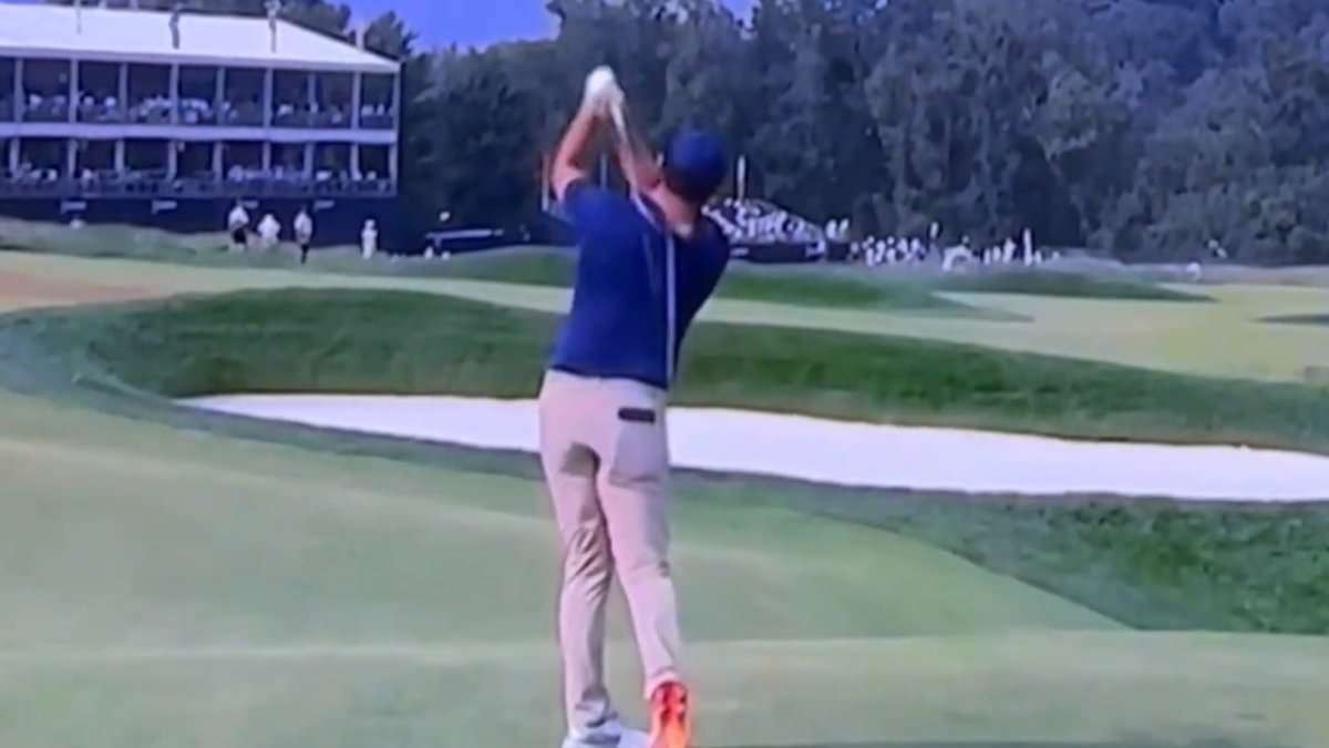 BREAKING NEWS Moment furious Rory McIlroy launches his club in anger as US Open woes continue