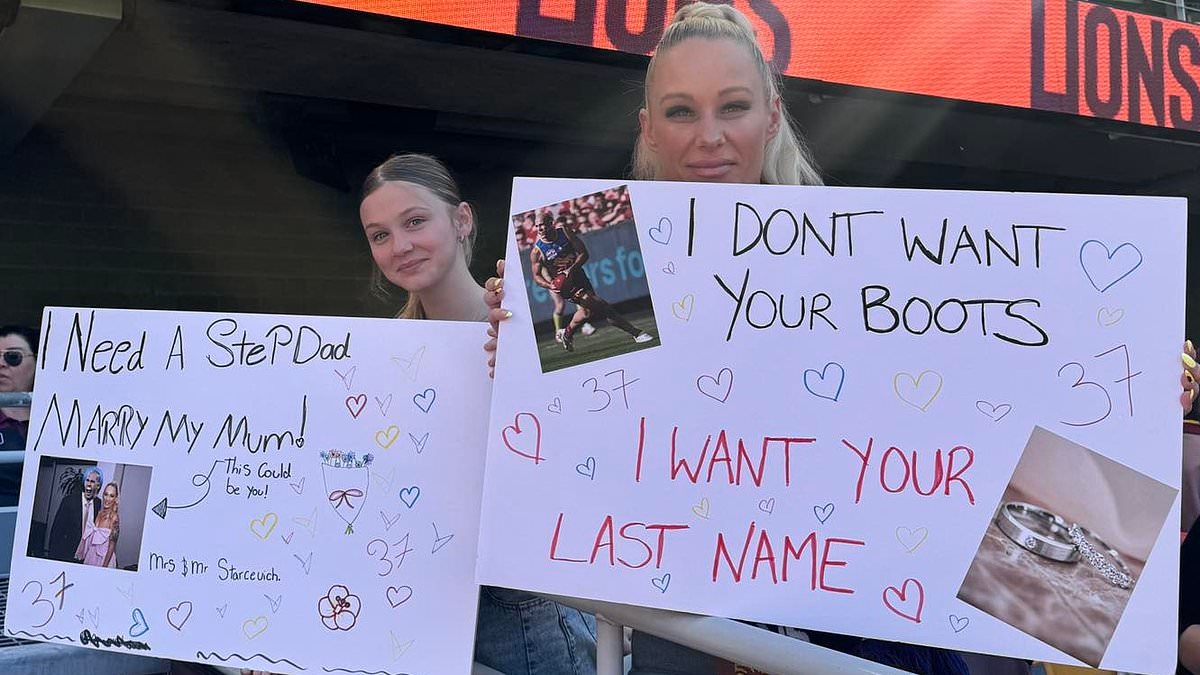 See the very thirsty marriage proposal from a single mother LUSTING after a premiership-winning footy star
