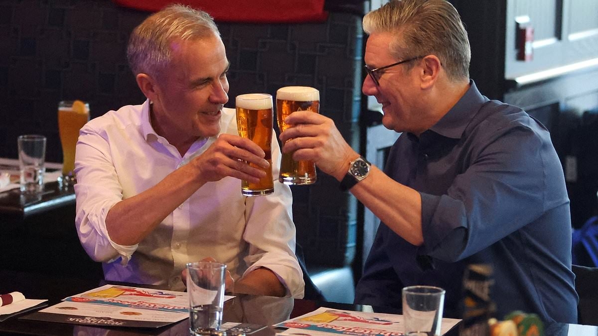 Keir Starmer swipes at Trump as he hails 'independent, sovereign' Canada and enjoys a beer with PM Mark Carney in Ottawa - talking up trade deal