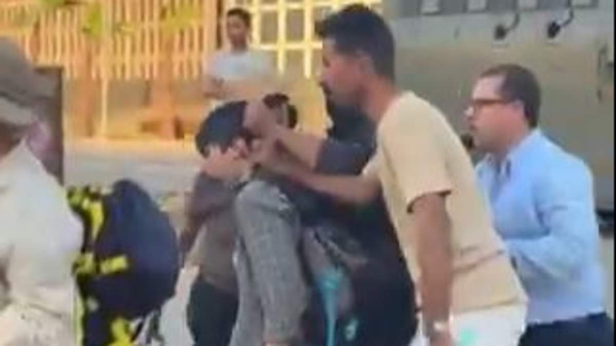Shocking moment Gaza aid activists are dragged away by masked men as Egypt deports volunteers attempting to cross border