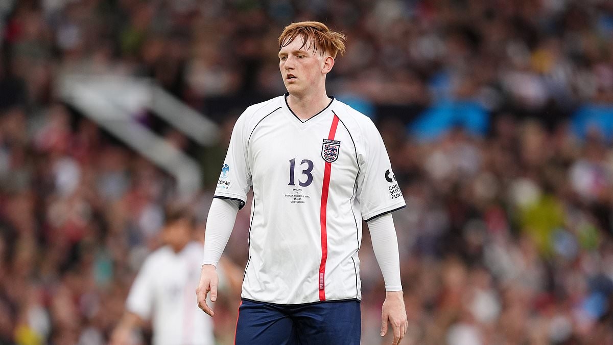 Fans heap praise on Angry Ginge's acrobatic goal-line clearance in Soccer Aid - and claim internet star is 'better' than Man United's defenders