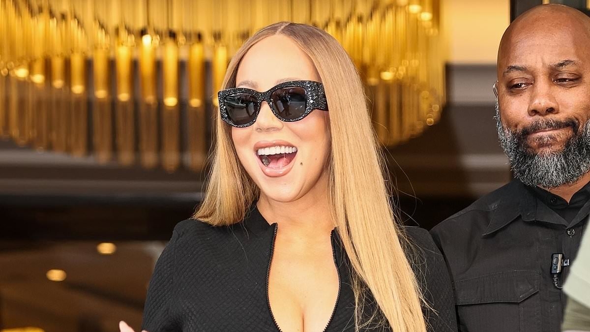 Mariah Carey, 56, wows in tiny, plunging playsuit as she makes her way to Capital's Summertime Ball