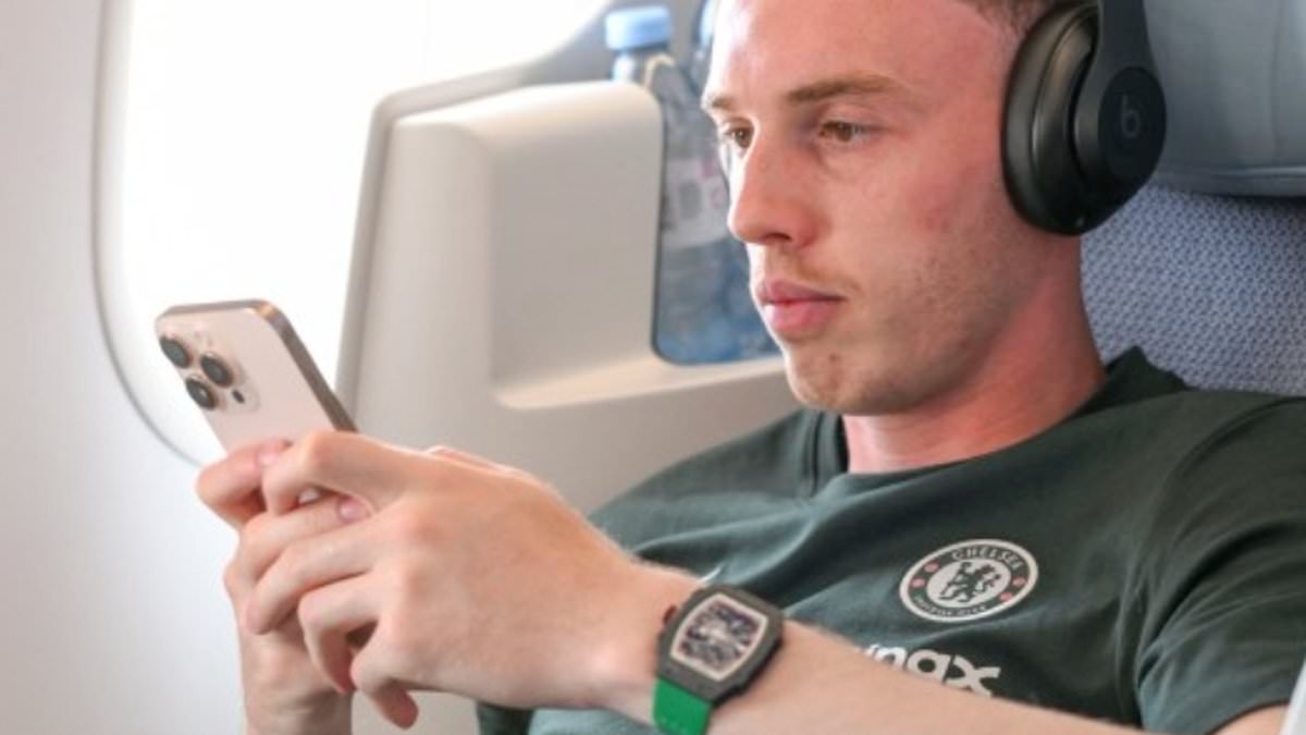Cole Palmer sports limited-edition Richard Mille watch worth a staggering £220K as England star jets off with Chelsea to begin the Blues' Club World Cup campaign