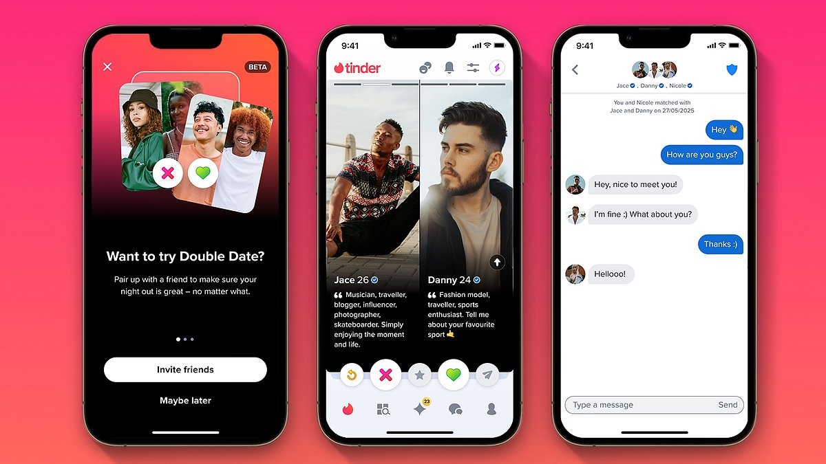 Too nervous to date alone? Now you can team up with a friend! Tinder launches Double Date feature