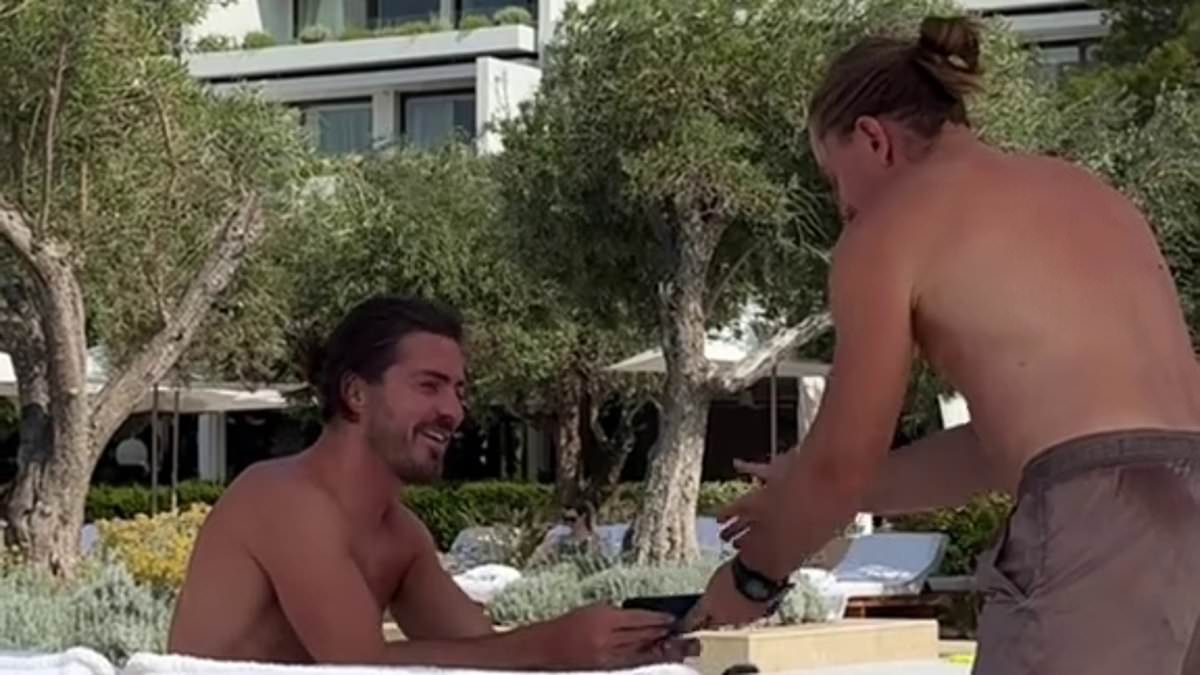 Jack Grealish 'conned' into paying fan's bill as the Man City star soaks up the sun in Greece after being left out of Pep Guardiola's Club World Cup squad
