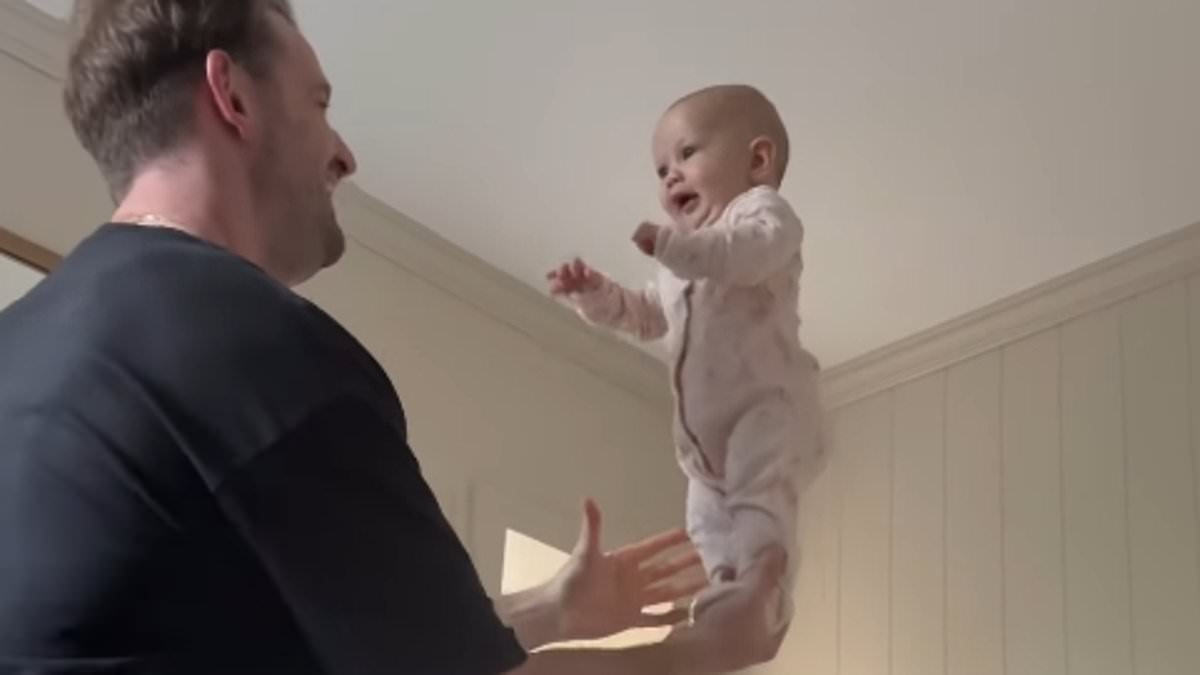 Love Island's Montana Brown risks backlash as she shares video of fiancé Mark O'Connor balancing their son Miley, five months, on his hands