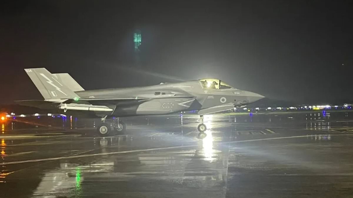 Royal Navy F-35B fighter plane makes emergency landing in India after bad weather prevented it from landing on HMS Prince of Wales aircraft carrier