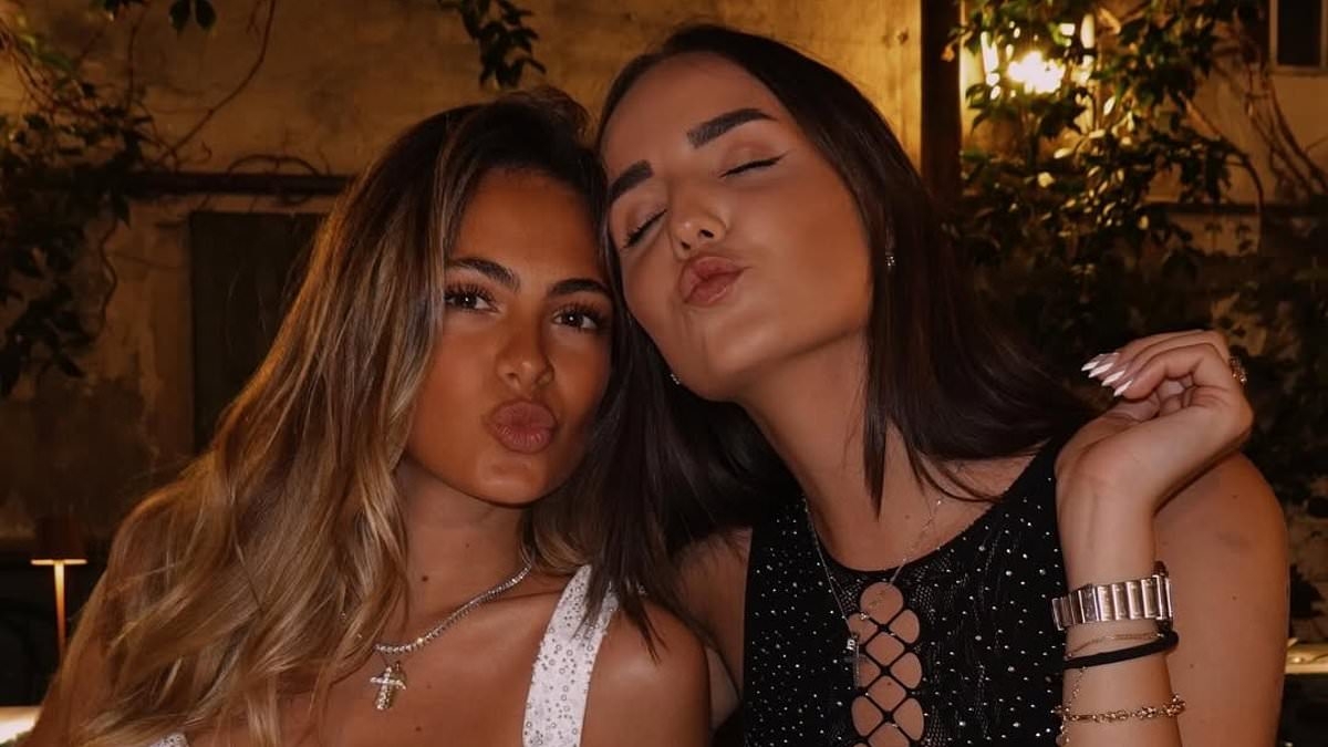 Sandro Tonali's glamorous finacee Juliette Pastore celebrates her hen do with custom 'wifey' accessories - and a wine bottle featuring the Newcastle star's face!