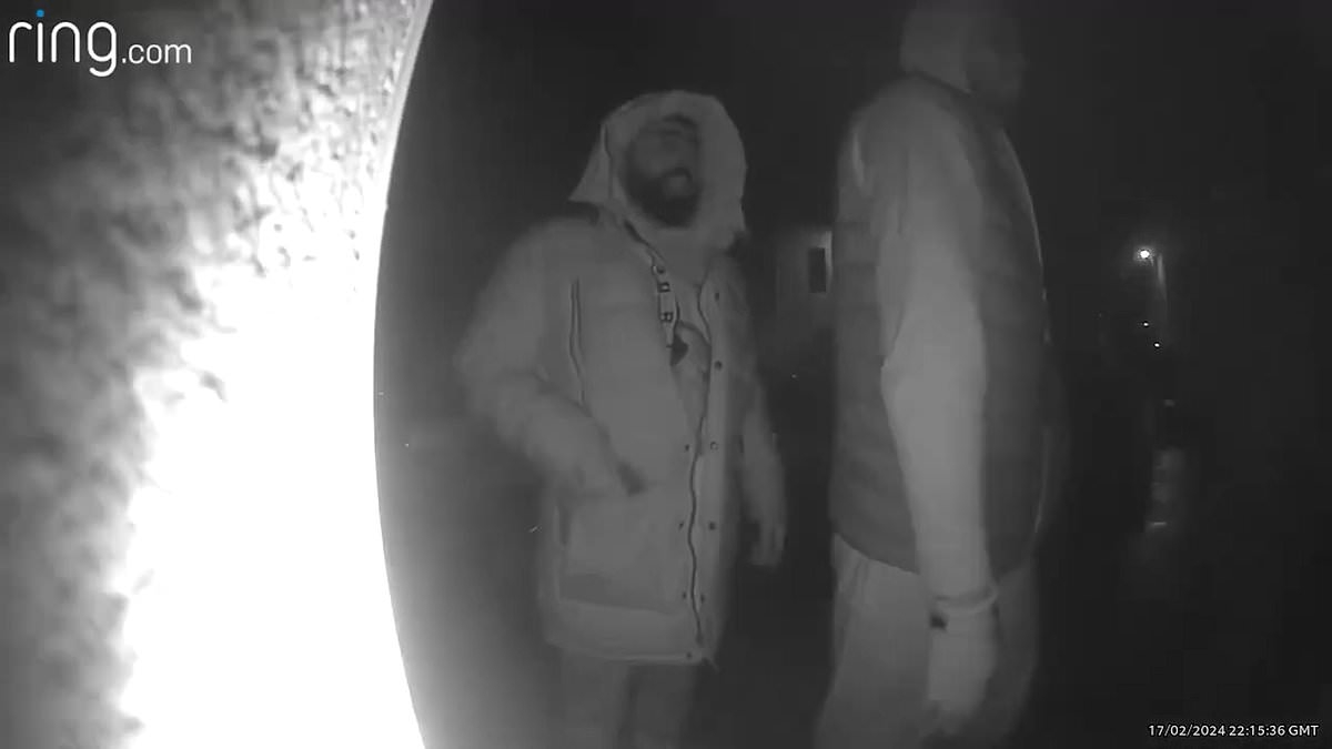 Moment thugs force their way into family home with fake gun and knuckledusters before fleeing with £12,500 - as trio are jailed