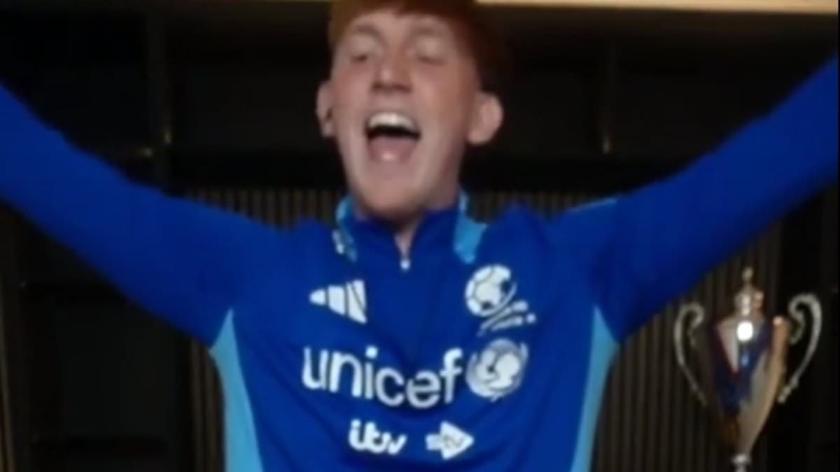 Soccer Aid star Angry Ginge mocks Carlos Tevez with hilarious chant - after labelling former footballer a 't***' for horror tackle which gashed his leg