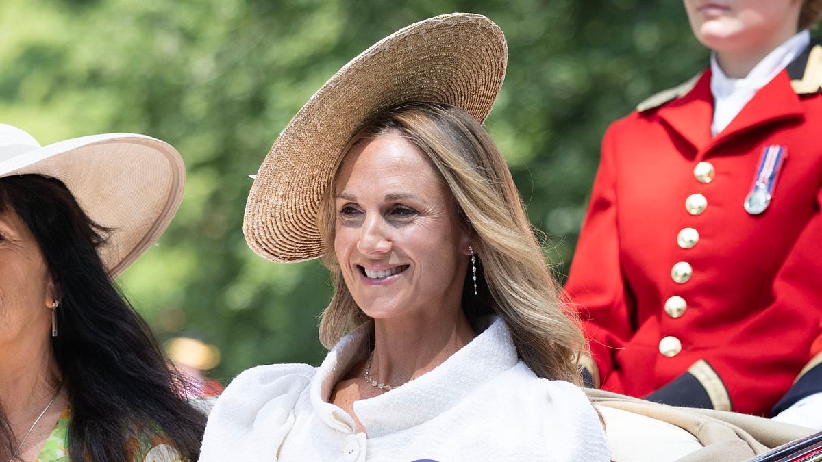 Charles' nephew Peter Phillips is joined by his NHS nurse girlfriend Harriet Sperling in Ascot carriage procession for the first time as royals turn out in force