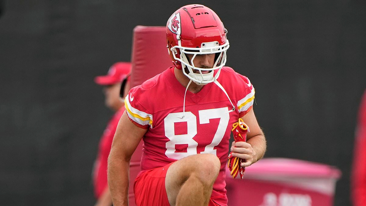 Travis Kelce body transformation revealed by Chiefs insider as he attends minicamp after summer with Taylor Swift