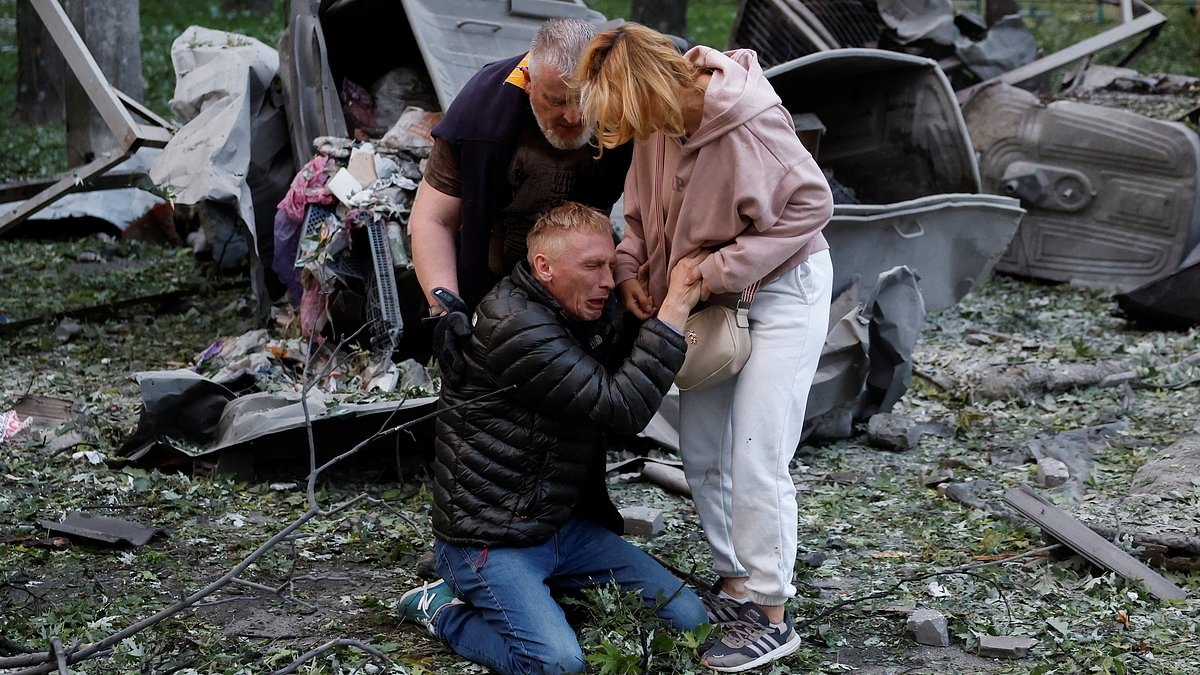 Russia rains down fire on Kyiv with devastating nine hour bombardment as Keir Starmer meets Zelensky at G7 summit