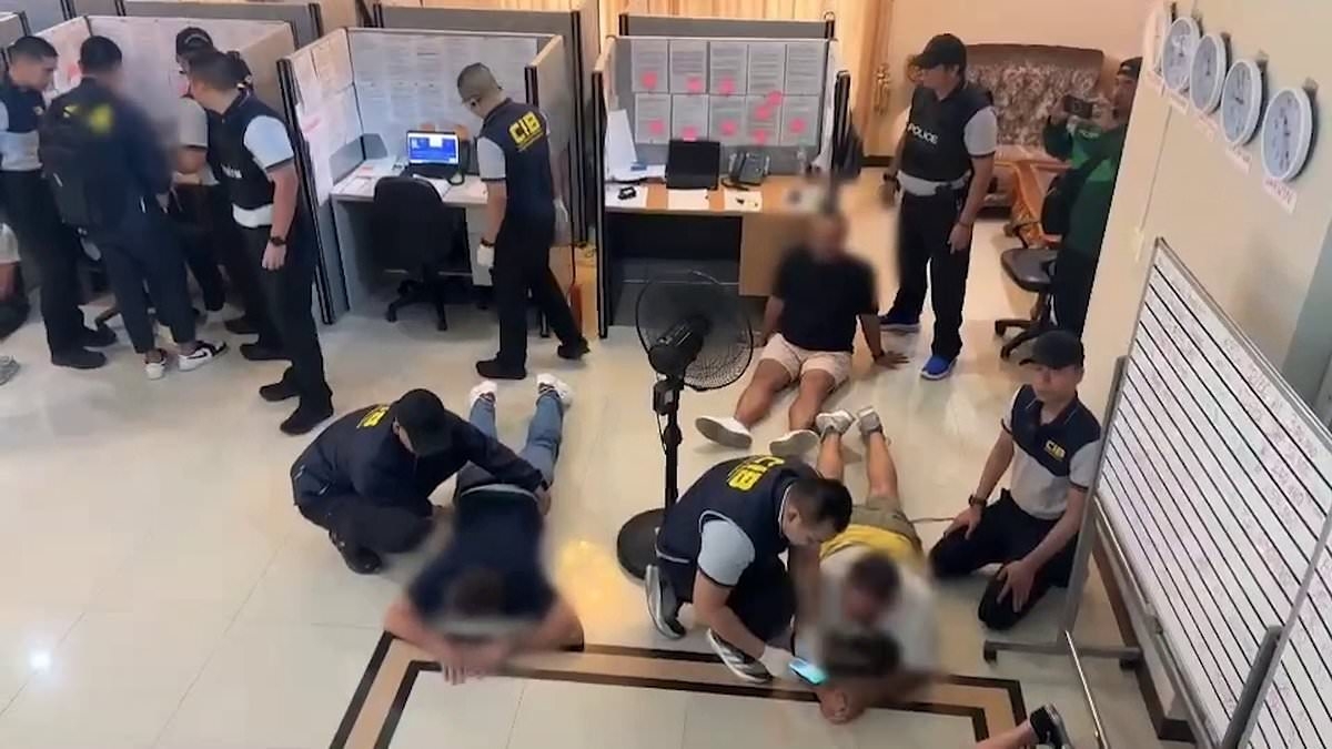 Dramatic moment five Aussies are arrested in a luxury villa in Thailand over alleged 'boiler room' scam