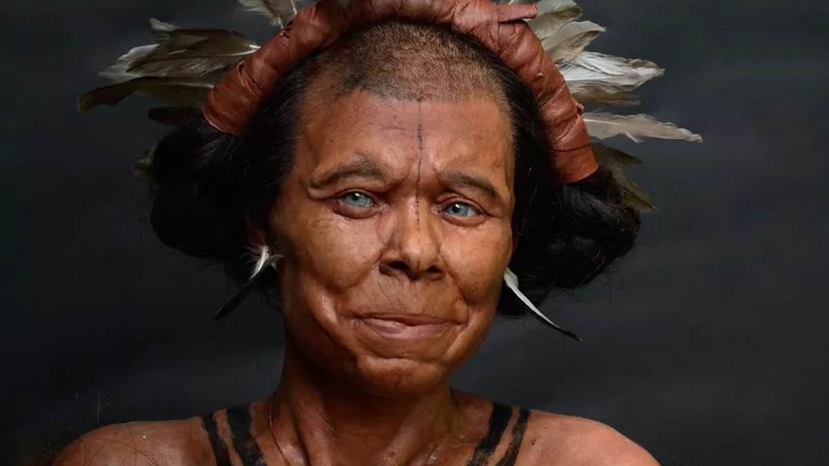 Scientists give 10,000-year-old woman a face: Incredible reconstruction reveals lady with 'lighter skin than most' and BLUE eyes