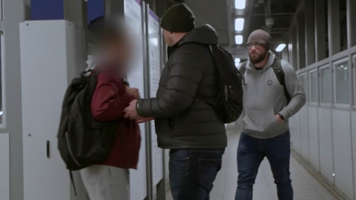 EXCLUSIVE Moment commuter who dodged fares for eight months is confronted by investigaros after racking up £1,650 in unpaid tickets