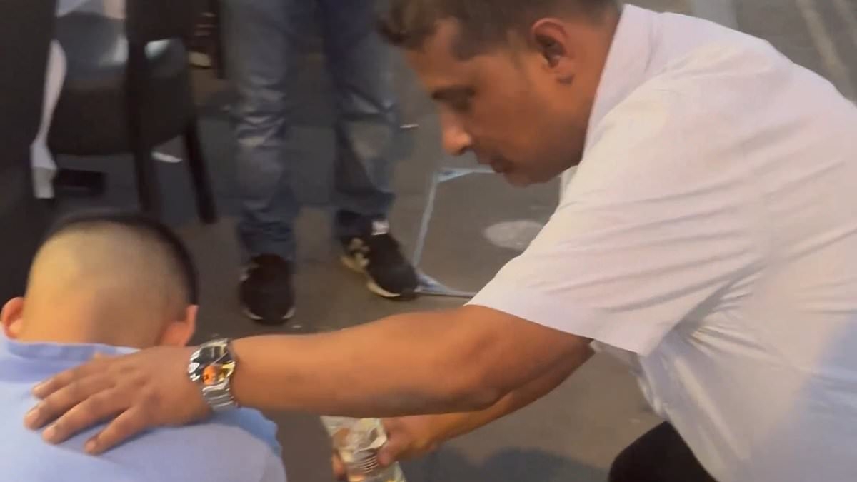 EXCLUSIVE Moment curry staff had to feed struggling diner WATER after he tried restaurant's super-hot dish that's dubbed the spiciest in the country