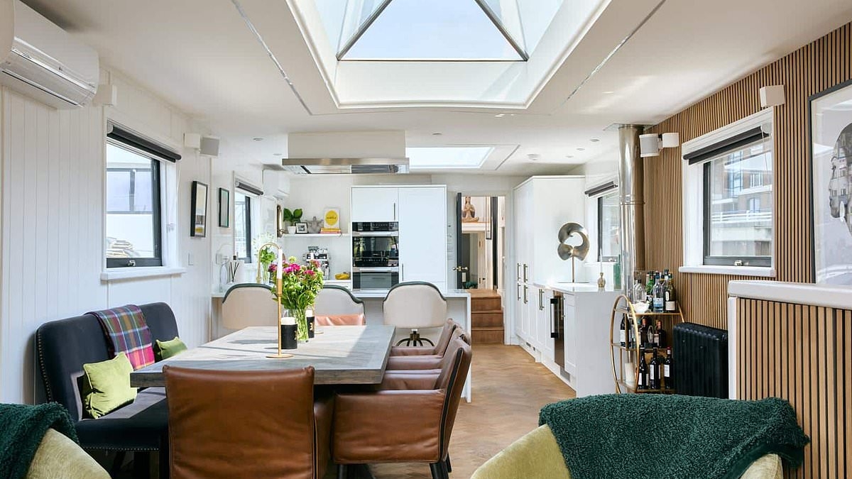 Grain barge becomes great home as luxury vessel moored on the Thames goes up for sale for £1.5million