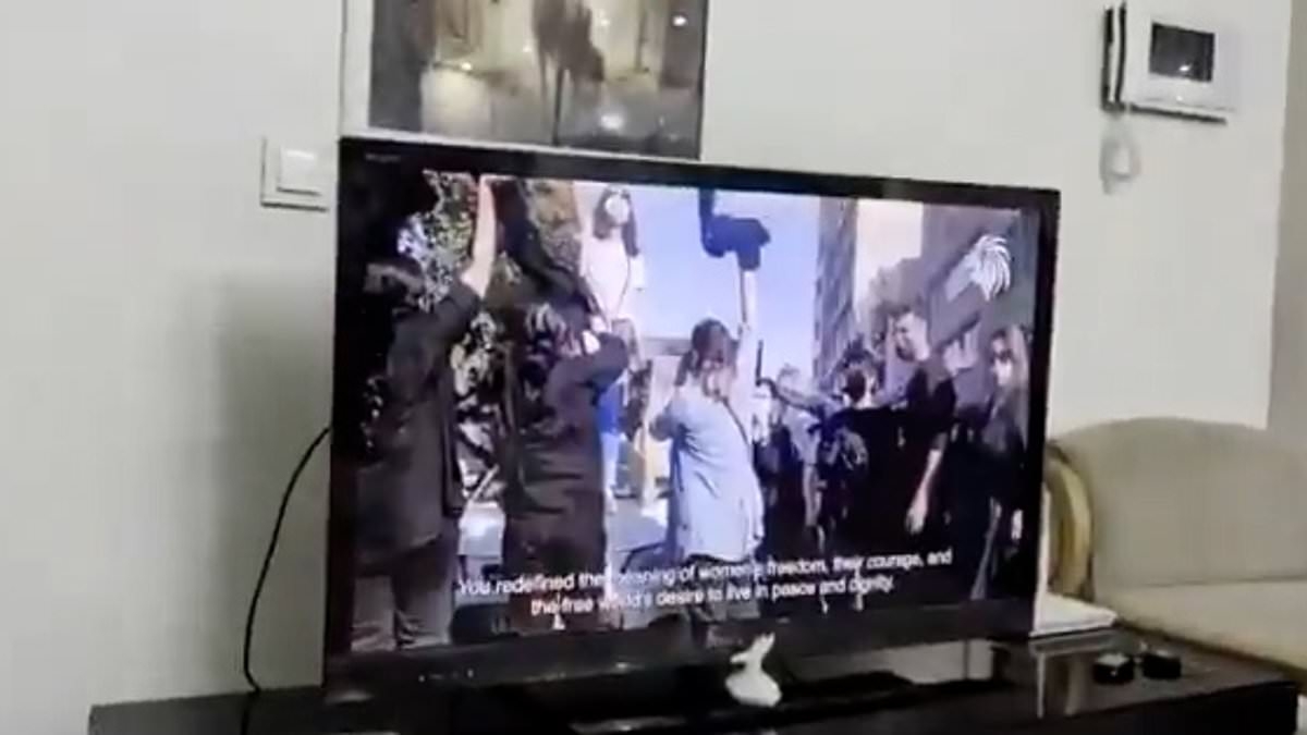 Hackers 'breach Iranian TV' as country's Supreme Leader threatens the US with an 'all-out' war