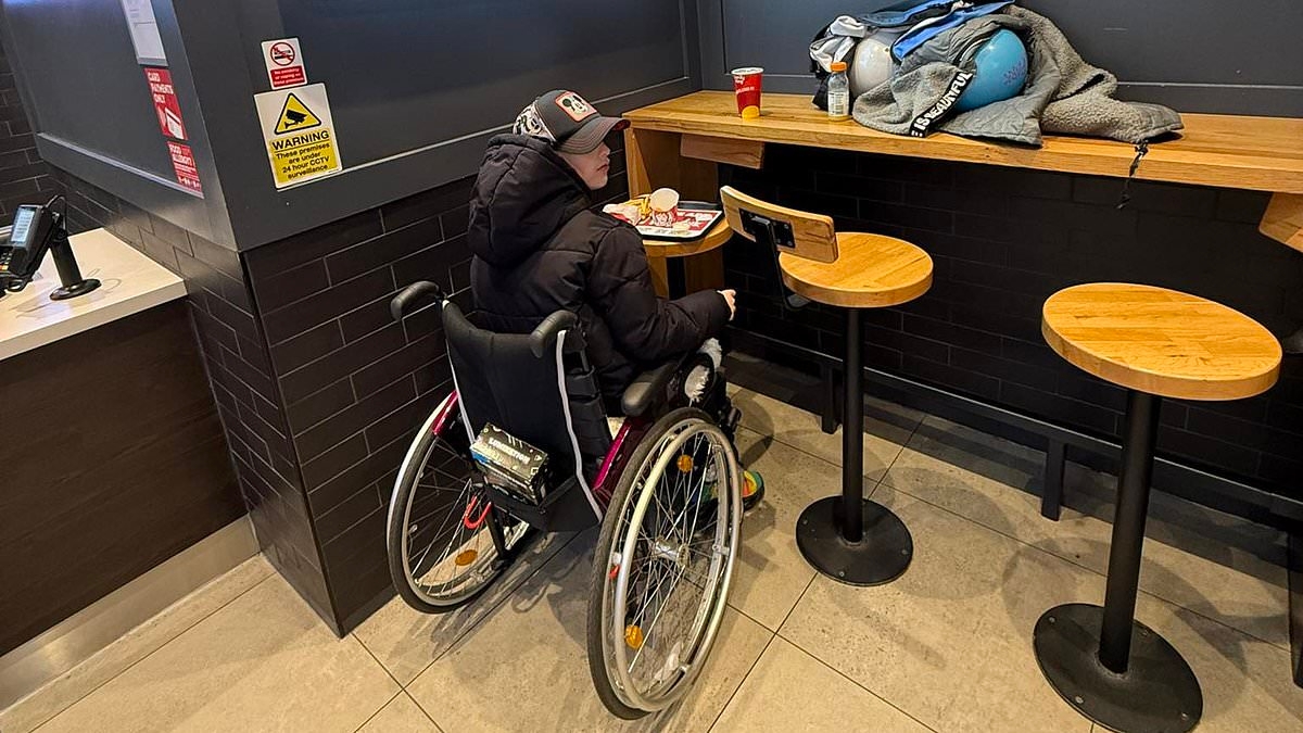 EXCLUSIVE My terminally ill brother was forced to eat Wendy's off a STOOL because the fast food spot didn't have available seating... it's his favourite but we can't go back