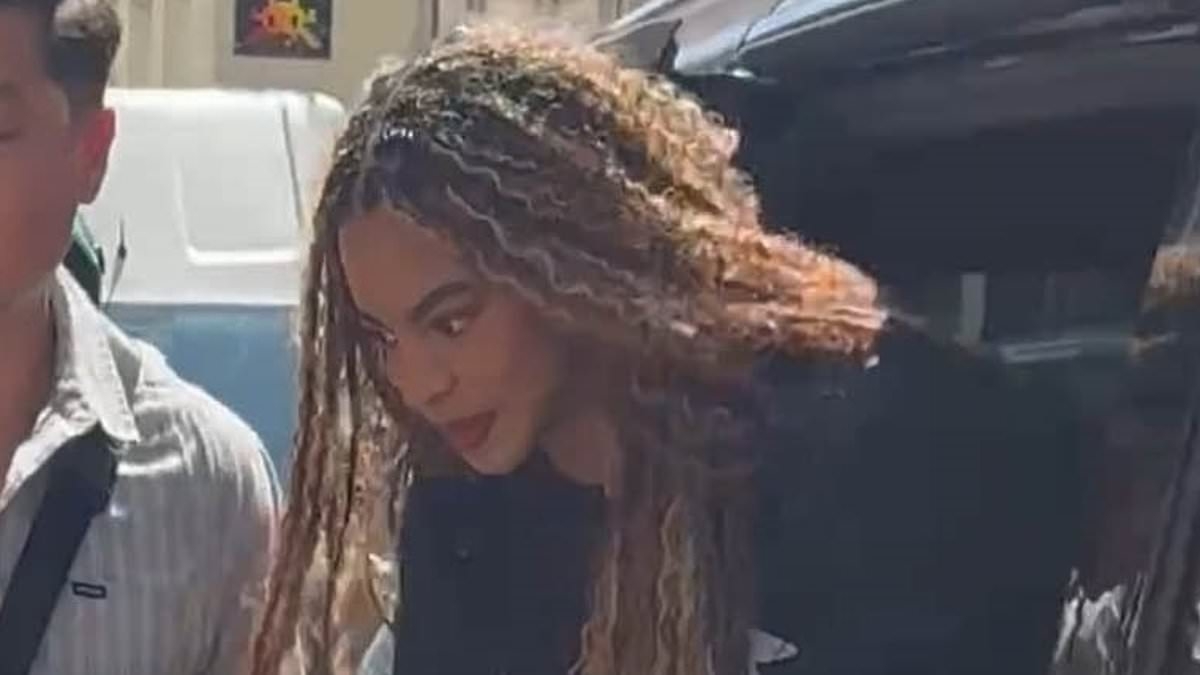 Blue Ivy looks the spitting image of her superstar mom Beyoncé as she makes a discreet arrival in Paris joined by rapper dad Jay-Z