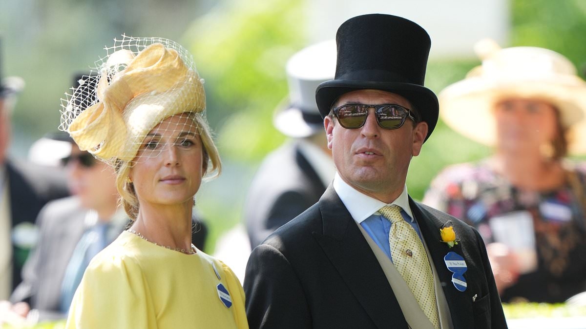 Peter Phillips and NHS nurse girlfriend Harriet Sperling walk hand-in-hand at Royal Ascot as The Firm descend upon the racecourse - but still no sign of Kate