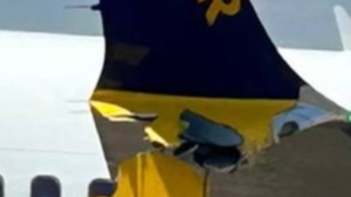 Ryanair flight from UK to Greece crashes into barrier at airport