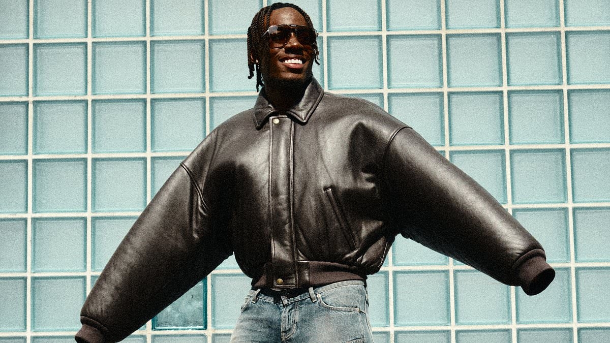 Chelsea star Noni Madueke rocks daring look in GQ photoshoot - as winger reveals which Blues team-mate has the best fashion sense